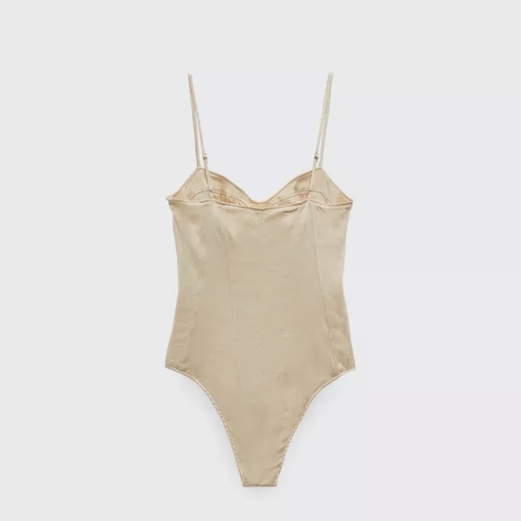Zara Satin Effect Corset Bodysuit SOLD OUT - Picture 3 of 5